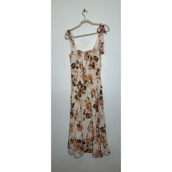 Reformation Nadira Bella Floral Sleeveless Smocked Bow Tie Strap - Picture 4 of 6